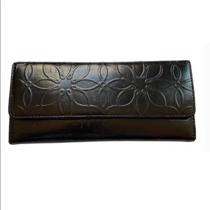 Black embossed HOBO wallet